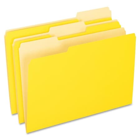 Tops Business Forms Pendaflex, COLORED FILE FOLDERS, 1/3-CUT TABS, LEGAL SIZE, YELLOWITH LIGHT YELLOW, 100PK 15313YEL