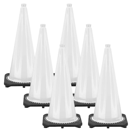 Mr. Chain 28" White Traffic Cones (6-Pack) 97501-6