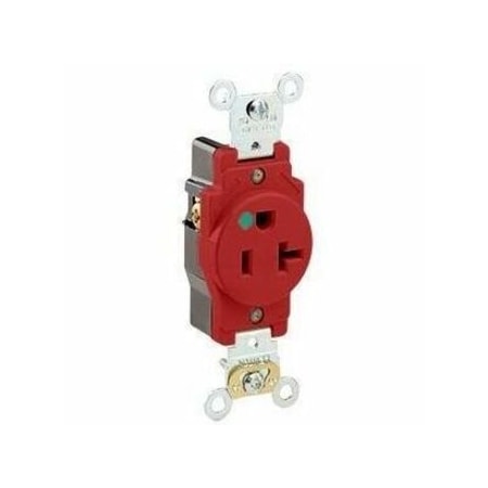 Leviton Extra Heavy Duty Hospital Grade Single Receptacle, 20 Amp, 125 Volt 8310-R