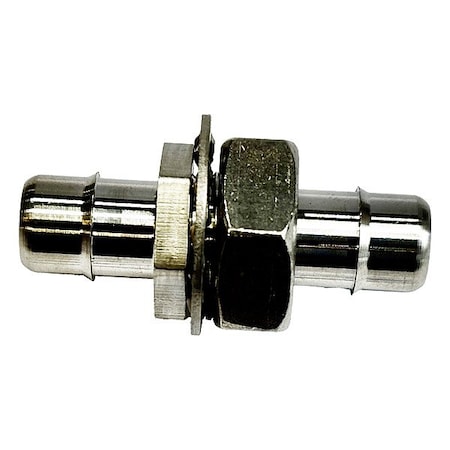 Mem-Co Straight, SS, Tube 3/4 in, Tube 1/4 in 3/4BK6-316SS