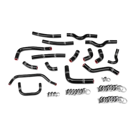Hps Performance High Temp Reinforced Silicone Heater Coolant Hose Kit, Black,  57-1911-BLK