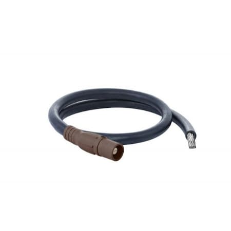 Power Assemblies Type W Pigtail 400A 4/0 AWG Series 16 Male Camlock to Tinned 6 ft, Brown 40TW16006MTH