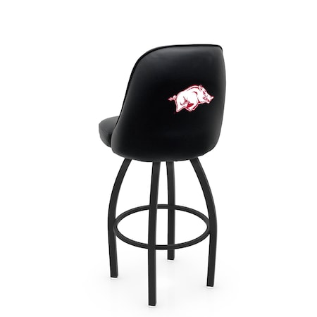 Holland Bar Stool Co Logo Grizzly Arkansas 25 in. Swivel Counter Stool with Black Wrinkle Finish L048