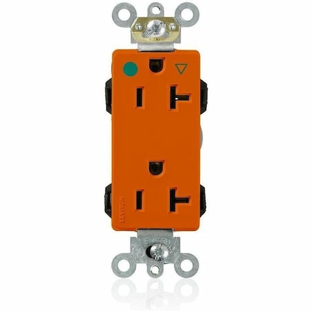 Leviton Hospital Grade Decora Receptacle, 20 Amp, 125 Volt MD830-IG