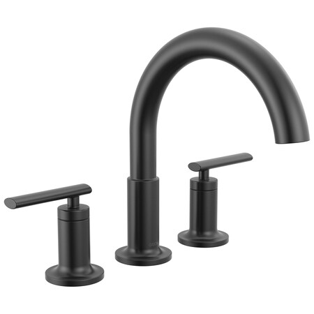 Delta Altado Roman Tub Trim In Matte Black T2742-BL