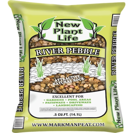 New Plant Life 0.5 Cu. ' 3/4'' River Pebbles 102