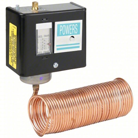 Siemens Line Voltage Mechanical Thermostat, Cool Only, 15 to 55F, Screwdriver, 120 to 240V AC, 1C, 1H 134-1504