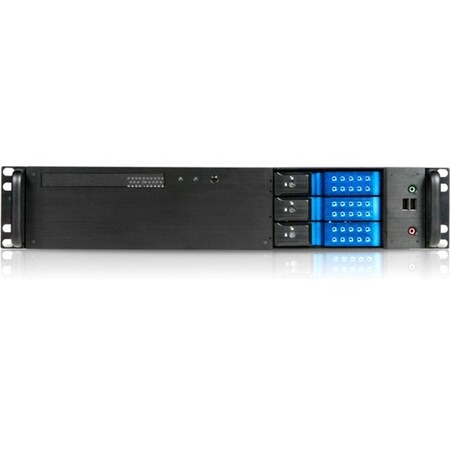 Istarusa D Value PS2/PS3 Power Supply microATX 2U RackmountServer Chassis D-230H-T-BLUE
