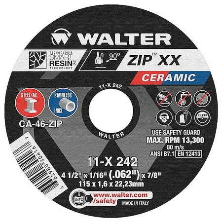 Walter Flap Discs, 5" dia., PK10 06A532