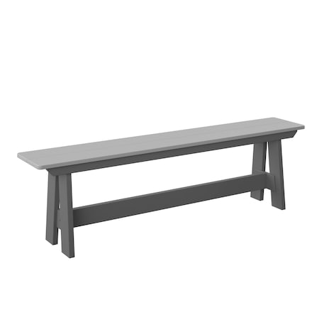 Polybird DINING BENCH.        LIGHT GRAY AND CHARCOAL POLYBIRD P14-R