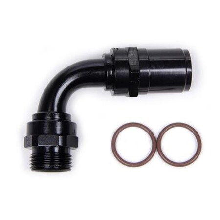 Fragola No.12 Race Rite 90 deg Hose End Fitting, Black FRG2509012