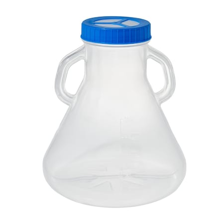 Mtc Bio BioFlask Cell Culture Erlenmeyer Flask, Baffled Bottom, JUMBO, Styrene/Butadiene, 2.8 L, 6PK 400853