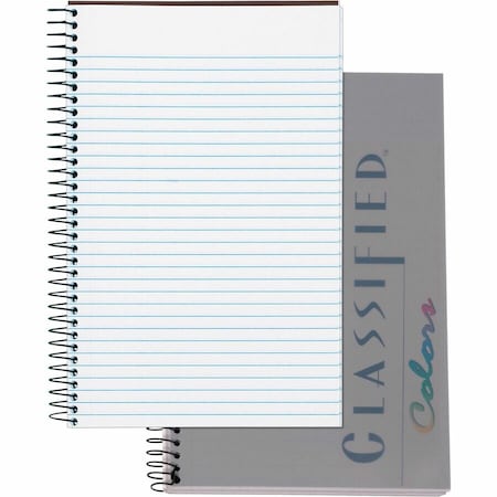Tops Business Forms TOPS, COLOR NOTEBOOKS, 1 SUBJECT, NARROW RULE, GRAPHITE COVER, 8.5 X 5.5, 100PK 73507