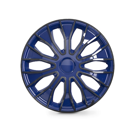 Altertrim 15 in Univ Hubcaps for steel whls, Snap-On, (Blk & Blue Lacq), 4PK CHB-5086-BBB-15