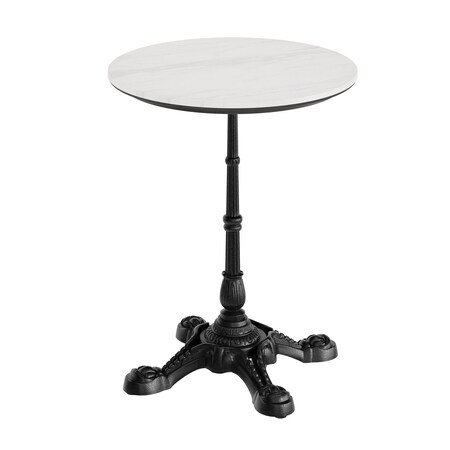 Flash Furniture Acadia 24 in Round Indoor Outdoor Tabletop, White Faux Marble, TopGuard HPL, 22.75 in x 22.75 in ST-RD24-WHMAR-SDAT2222-GG