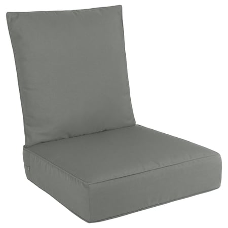 Lavish Home Outdoor Chair Cushions w/ Sun & Water-Resistant Removable Covers Memory Foam Patio Cushions HT-OUTDR-GRY