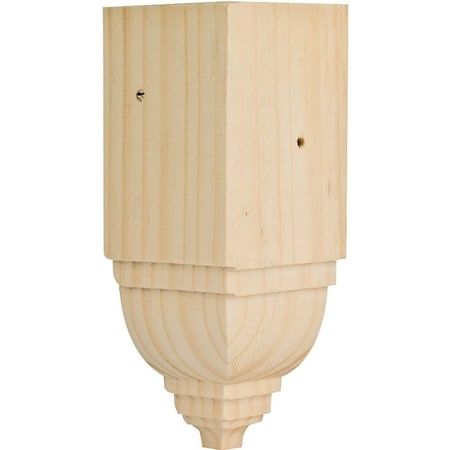 Waddell Crown Corner Block Moulding, Pine ICTB52