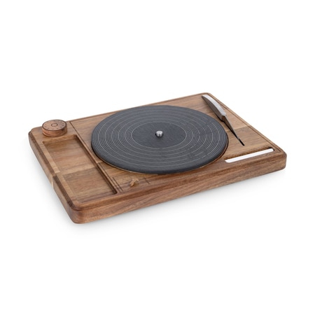 Picnic Time Family Of Brands Turntable Acacia and Slate Cheese Board with Knife 955-45-508-000-0