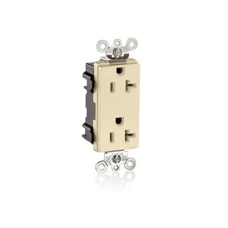 Leviton Commercial Grade Decora Receptacle, 20 Amp, 125 Volt M1636-I