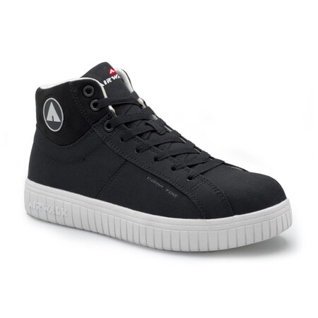 Airwalk Deuce Mid Series - Men'S Mid Top Shoe - Ct, Eh, Sr - Black/White - Size: 10M AW6201-10M