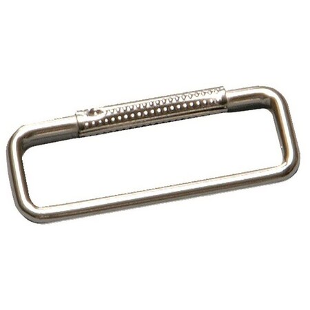 Hy-Ko Key Ring, 5.5 in L x 2.75 in W x 0.21 in H Dimensions, Nickel KC122