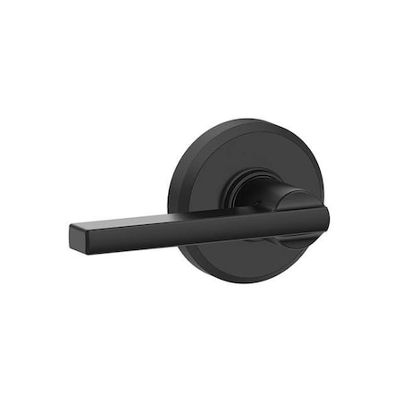 Schlage Residential Latitude Lever with Greyson Rose Half Dummy Matte Black Finish F170LAT622GSN