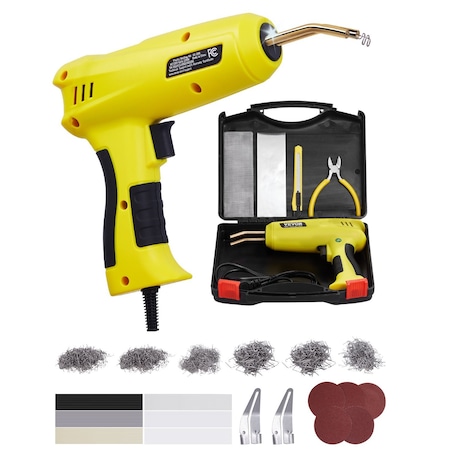 Vevor Plastic Welder 220W Plastic Welder Gun Kit with 1200 Staples & 76 Rods XC-200
