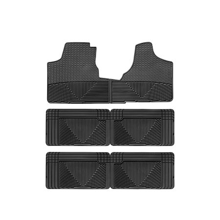 Weathertech Black, Front, Rear, and Rear All Weather Floor Mats W2-W25-W25