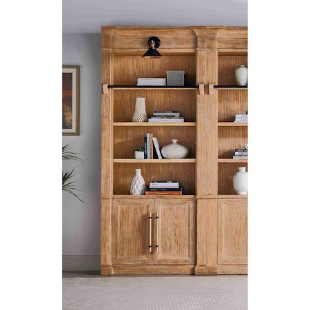 Martin Furniture Contemporary 8' Tall Wood Bookcase, Storage Organizer, Display Shelf, Fully Assembled, Brown IMWL4094N