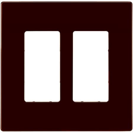 Eaton Wiring Devices PJ Wallplate, 4.87 in L, 4.94 in W, 2 -Gang, Polycarbonate, Oil-Rubbed Bronze PJS262RB-SP-L