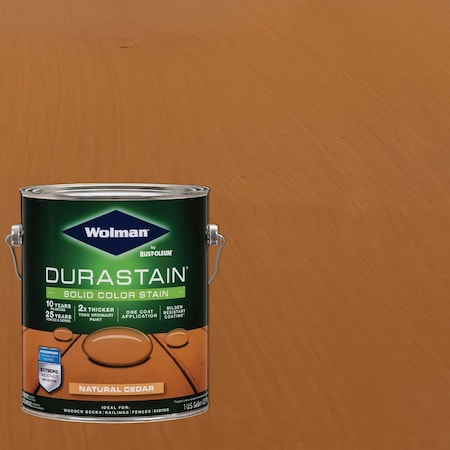 Wolman DuraStain One Coat Solid Color Exterior Stain Natural Cedar 1 Gal. 288080