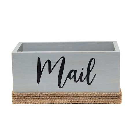 Homeroots 6" Gray Wood Cube or Bin 661205