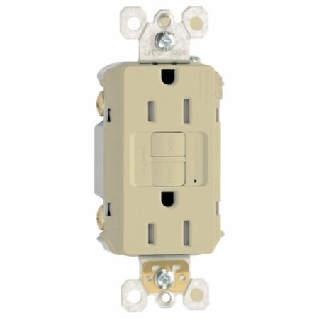 Legrand Pass & Seymour radiant Series GFCI Duplex Receptacle, Nylon, Ivory, 2-Pole, 15 A 1597TRICCD4