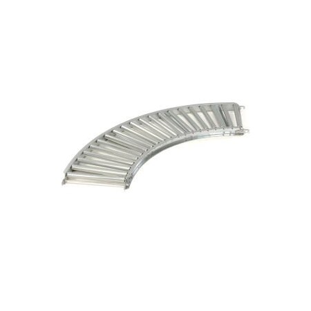 Omni Metalcraft Omni Metalcraft 1-3/8" Dia. Aluminum Roller Conveyor Curved Section RAHC1.4-12-3-90