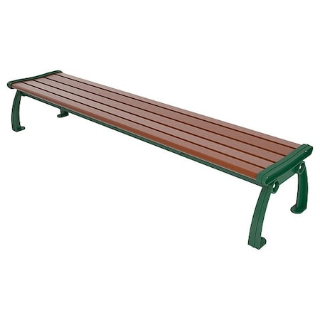 Ultrasite Outdoor Bench, 96 in L, Brown PB 8BROGFHERBAC
