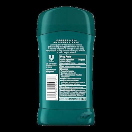 Degree Men Dry Protection Body Heat Activated Cool Comfort Anti Perspirant, 2.7 Ounce, 12PK 20570