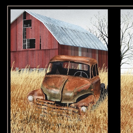 Homeroots Granddads Old Truck 8 Black Framed Print Wall Art 406225