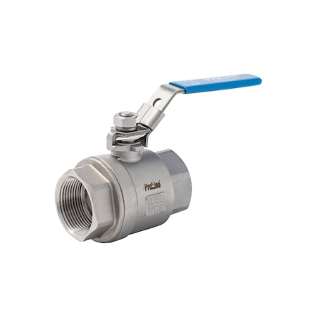Proline Series Stainless Steel 1-1/2-in FIP Ball Valve with Locking Handle Series 7690SST 107-717SS