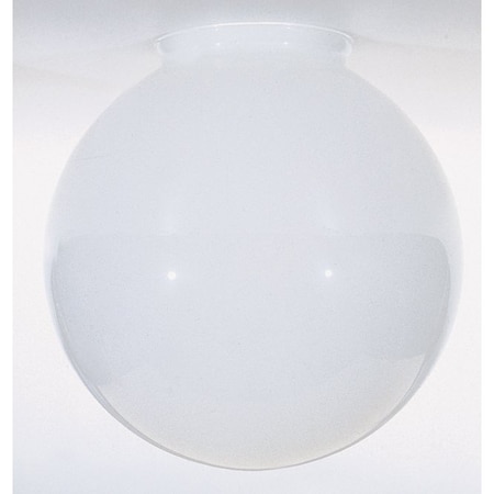 Satco Sprayed Glossy White Ball Shade Diameter 8 inch Fitter 4 inch 50/144