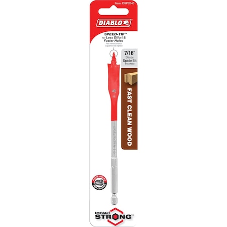 Diablo 7/16'' x 6'' SPEEDemon Spade Bit DSP2040