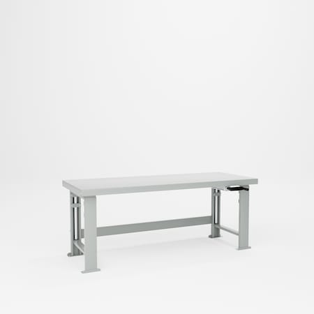 Pucel Steel Top Hydraulic Bench, 72 in W x 28 in D x 41 in H, Putty HBS-2872-M12