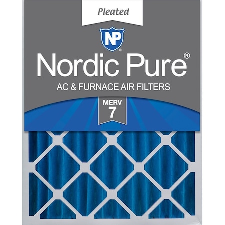 Nordic Pure 12x24x4 Pleated Air Filter, High Capacity, Electrostatically Charged Synthetic Media, MERV 7 12x24x4M7-1