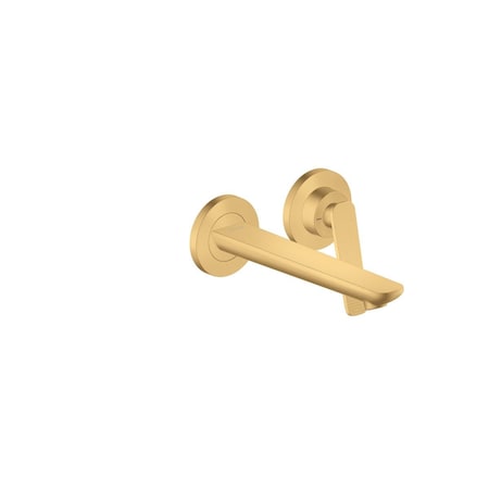 Axor Citterio C Wall-Mounted Single-Handle Faucet- Cubic Cut, 1.2 GPM in Brushed Gold Optic 49111251