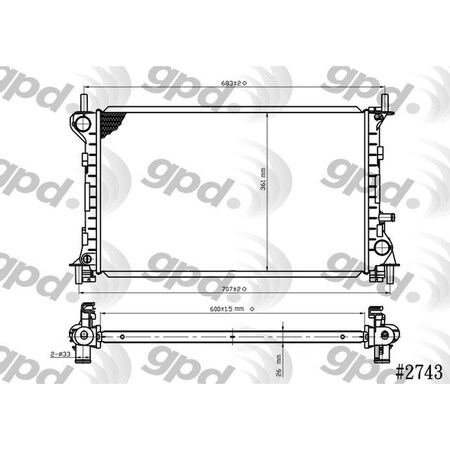 Global Parts Distributors Radiator 2743C
