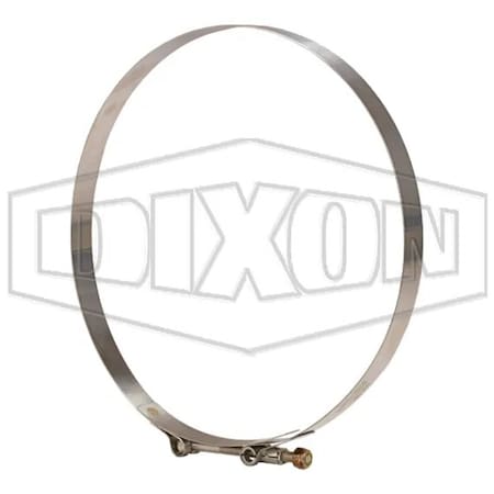 Dixon T-Bolt Clamp, 9.25 to 9.56 in Nominal, 0.025 in Thick, 300 Stainless Steel STBC950