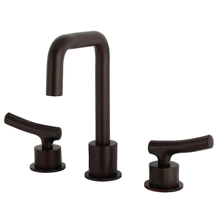 Kingston Brass Widespread Bathroom Faucet with Push Pop-Up Drain, Deep Wood KS145DWTKL