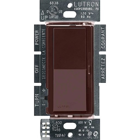 Lutron Dimmers, Diva, CFL/LED, Brown DVCL-153P-BR