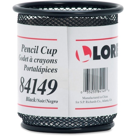 Lorell Pencil Holder, Black, Steel LLR84149