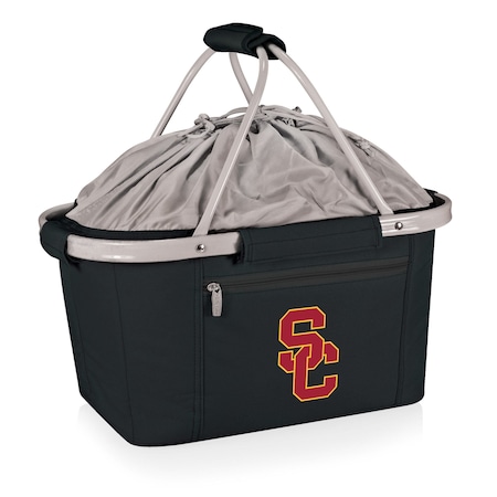 Picnic Time Family Of Brands NCAA USC Trojans Metro Shopping Basket - Insulated Picnic Basket 645-00-175-094-0