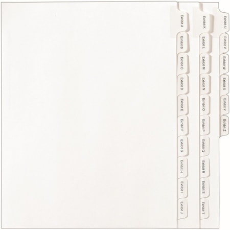 Avery reg Collated Legal Dividers Allstate Style, Letter Size, EXHIBIT Tab AZ, White AVE82105